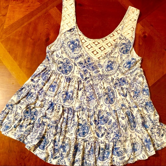 πΊπHPππΊ Free People Dorothy Babydoll Lace Top - Picture 9 of 11